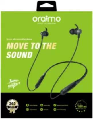 ORAIMO SHARK 2 (59D) WIRELESS HEADPHONE Bluetooth Headset  (Black, In the Ear)