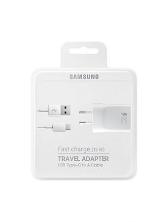 Samsung 15W Travel Adapter + USB A to C Cable