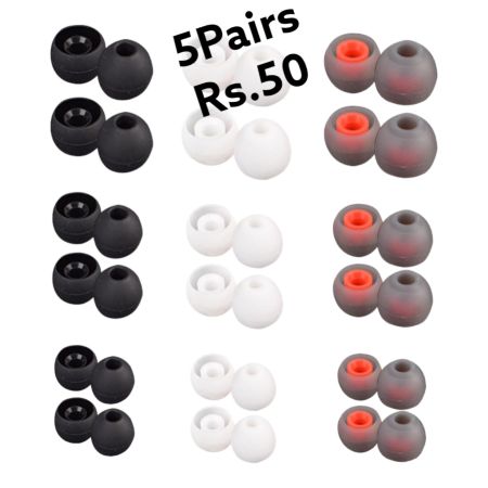 Soft Silicone Ear Pads Eartips Earphone Silicone Ear Hook for ear Buds-5Pair